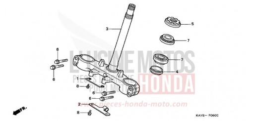 STEERING STEM NX125S de 1995